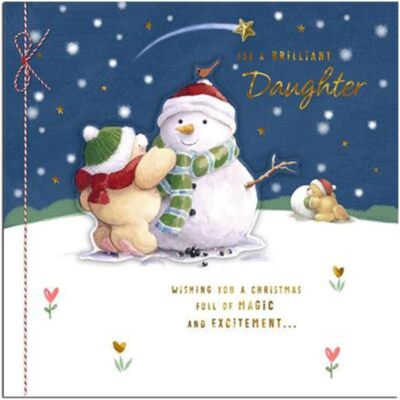 Forever Friends Tochter quadratische Weihnachtskarte