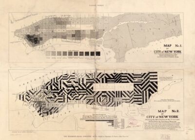 18'' x 24'' 1895 Map of The Tenement-House Committee