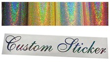 300mm (30cm) Rainbow Glitter Sparkle Custom Name Text Personal Car Sticker Decal