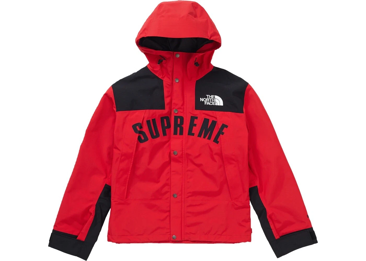 Parka montagne logo Supreme x The North Face rouge noir SS19 taille XL neuve