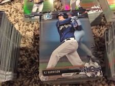 K.J.HARRISON 2017 BOWMAN CHROME DRAFT ROOKIE CARD RC #BDC-BDC-110 BREWERS!