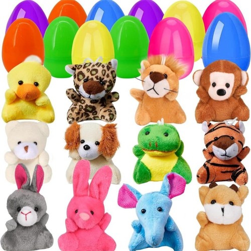 12PACKS Prefilled Easter Eggs of Mini Stuffed Animal Plush Toys for Party Favors - Bild 4 von 11