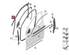 NEU BMW X1 F48 T�RDICHTUNG VORNE LINKS FENSTERF�HRUNG 51337349635 7349635