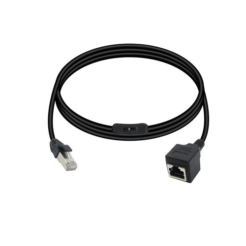 Cat6 RJ45 Male to Female Ethernet Cable with On/Off Switch - 第 7/8 張圖片