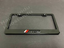 1x NEGRO //TRDstyle 3D Emblema NEGRO Acero Inoxidable Marco de Placa LIBRE DE ÓXIDO