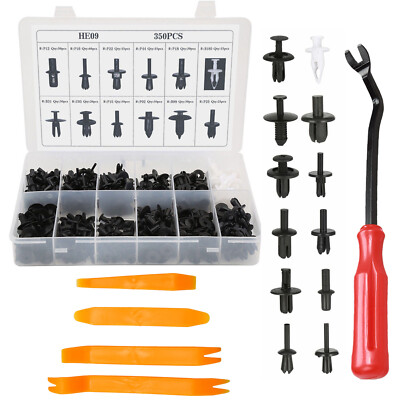 Free Tool 350 Clips Car Body Retainer Push Rivet Moulding Fastener Screwdriver