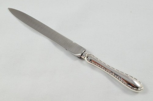 Sheffield Sterling Silver Handled Letter Opener New Chippendale Pattern 1911 - Picture 2 of 6