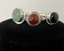 Silver Ring Simple Ring Single Stone Handmade Ring