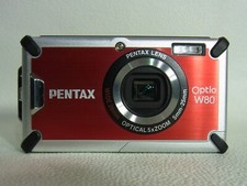 PENTAX Optio W80,Red,5x,2.5in,12MP,WP Excellent from JAPAN PENTAX USED