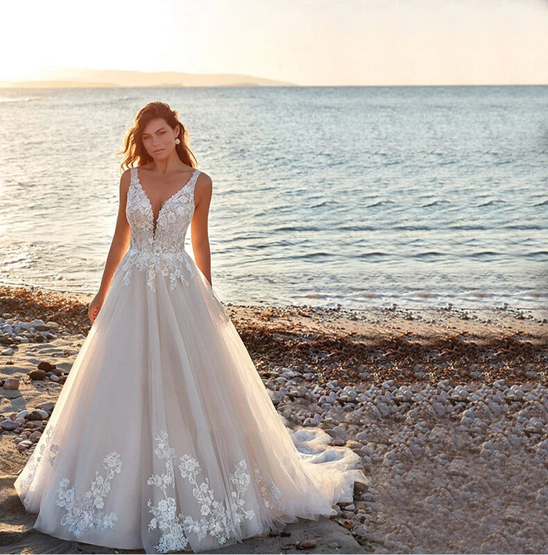 Beach Bridal Dress of Dreams For A Destination Wedding - WhatLauraLoves