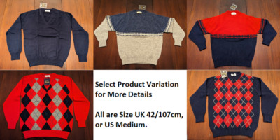 Pringle of Scotland - UK 42/107 / US Medium - 100% New Lambswool & Wool Sweaters