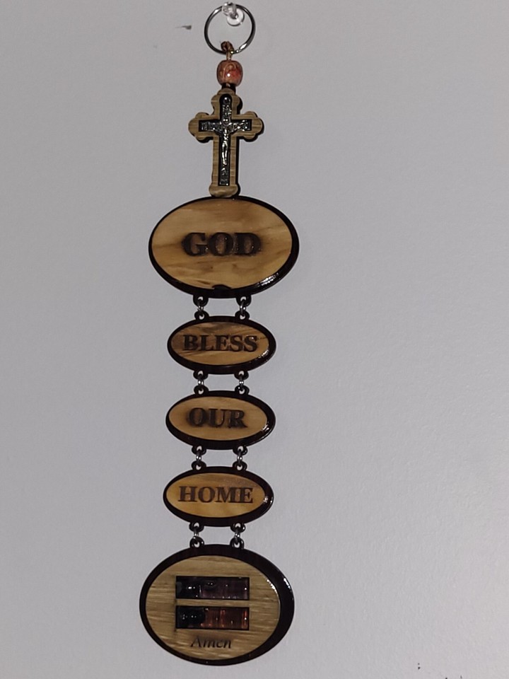 God Bless Our Home" wall hanging new in package from the holy land eBay