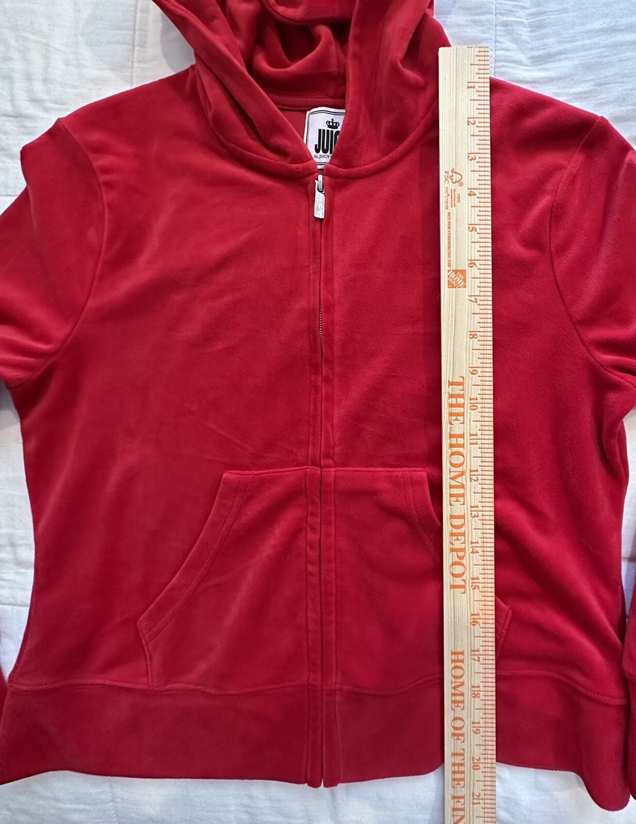 Juicy Couture Jacket Womens Med Velour Red Track Jacket Full Juicy Couture Jacket Womens Med Velour Red Track Jacket Full