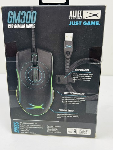 Altec MG300 RBG Gaming Mouse 8 Buttons Comfort Grip 800-1600 DPI - Picture 6 of 6
