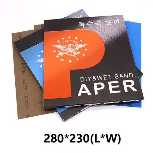 Papel de lija húmedo y seco 280x230 mm papel de lija impermeable grano 80 - grano 10000 - Imagen 3 de 4