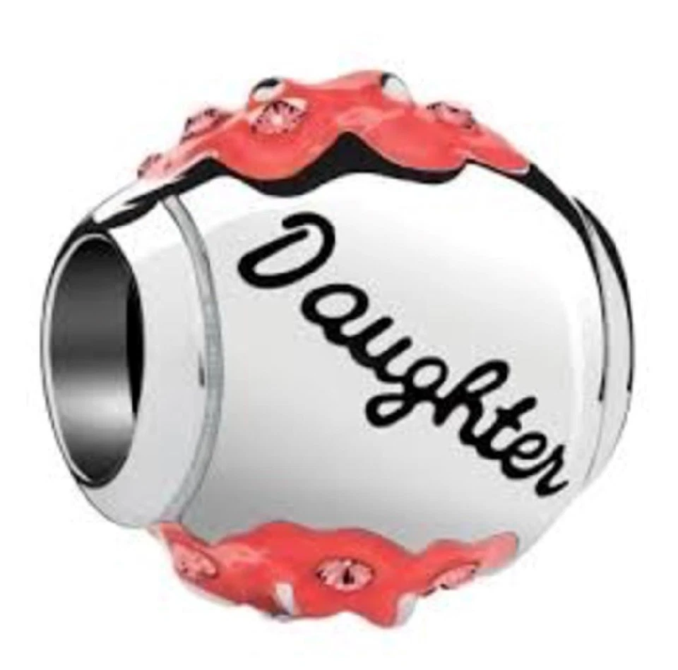 Chamilia RADIANT BLOOMS ~DAUGHTER~ Swarovski, Enamel & Sterling Bead 2025-1867 - Image 2 of 4