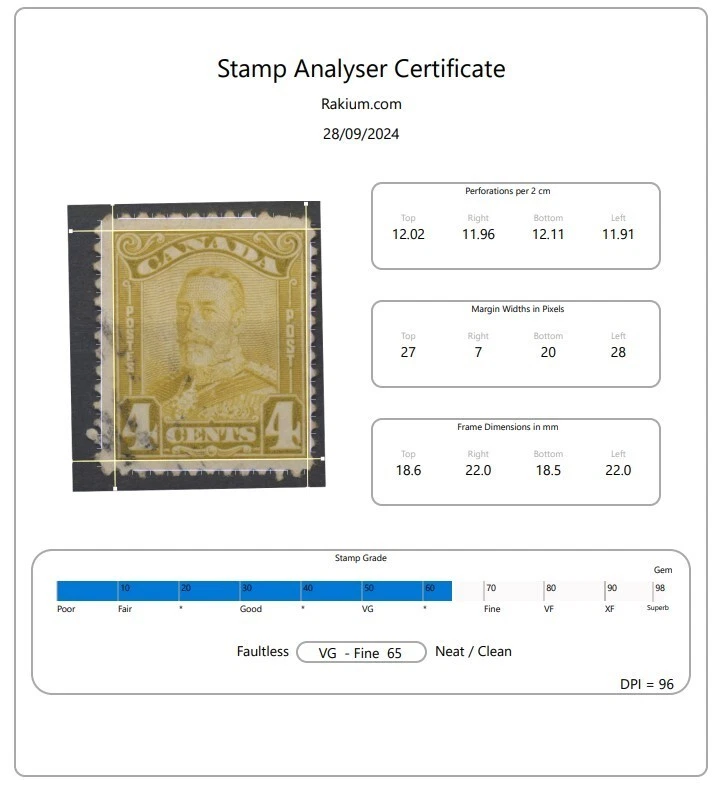 Canada Stamps: 1928 Definitives to 20c - SG275/6; 278/283 Used CV £81.45 - Image 4 of 4
