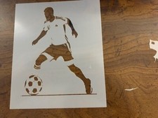 Soccer Player Laser Durable Reusable Airbrush Mylar Stencil Made in USA -SA26