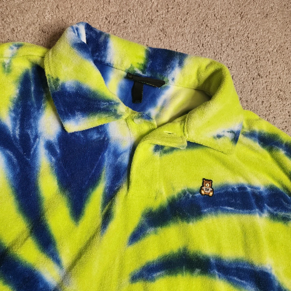 Teddy Fresh Unisex PEQUEÑA VERDE Sudadera COLLAR Tie Dye *RARA* Foto 3 de 4