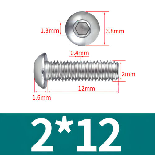 Viti a testa cilindrica M2 M2,5 M3 M4 M5 M6 M8 M10 ISK acciaio inox A4 V4A DIN ISO 7380 - Foto 9 di 111