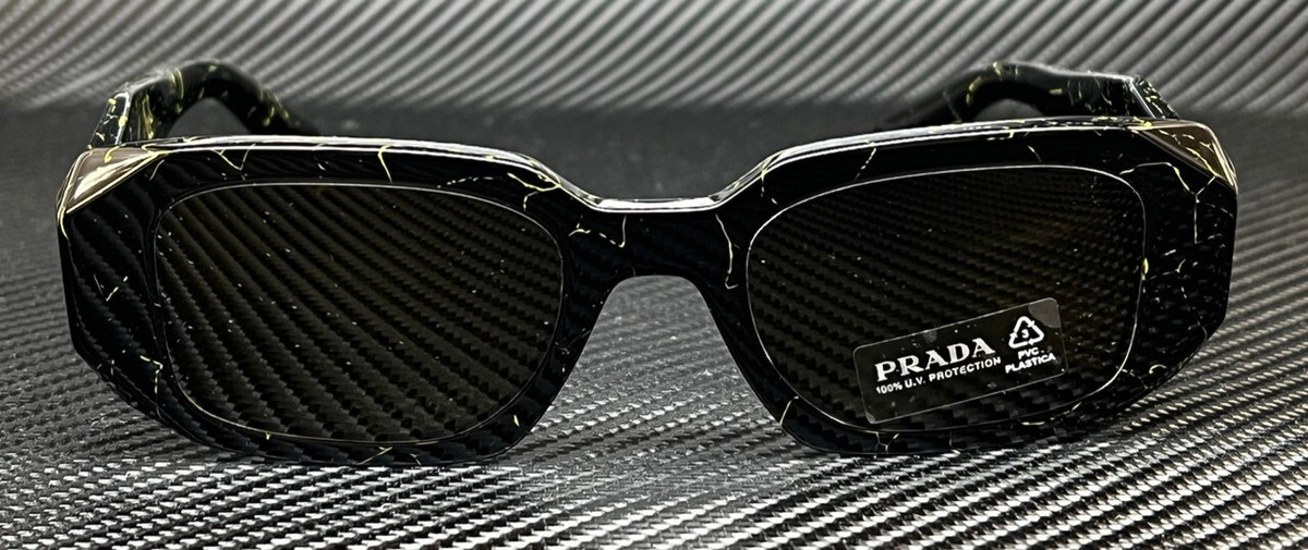 サングラス PRADA SS25 Woman SUNGLASSES (0PR 17WS 19D01T BLACK) PRADA PR 17WS 19D01T Black Marble Dark Brown Women's 49 mm