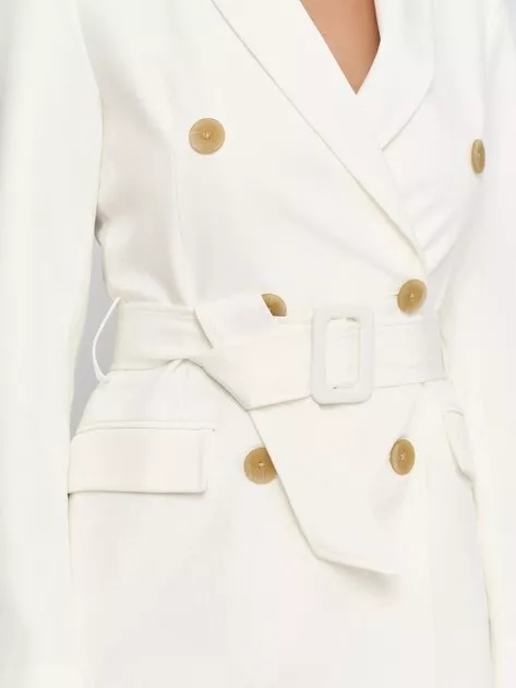 Stradivarius double button hot sale mid length coat