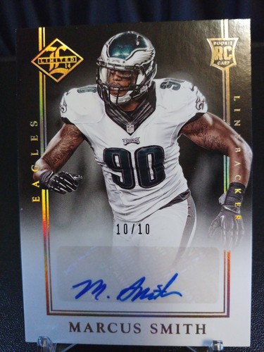 💎MARCUS SMITH 2014 LIMITED "GOLD SPOTLIGHT #D 10/10 RC AUTO Eagles - Bild 1 von 2