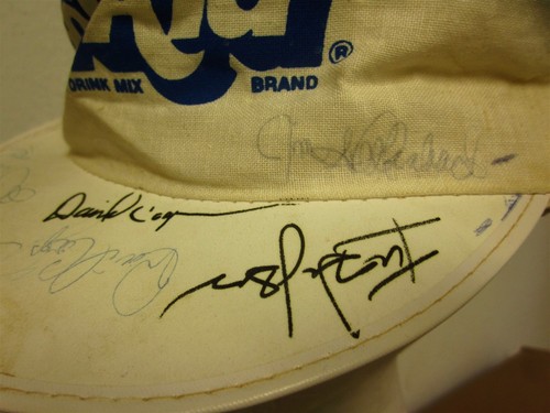 KOOL AID beat-up painter’s cap Oh Yeah flavored drink broken hat w/ autographs  - Picture 3 of 6
