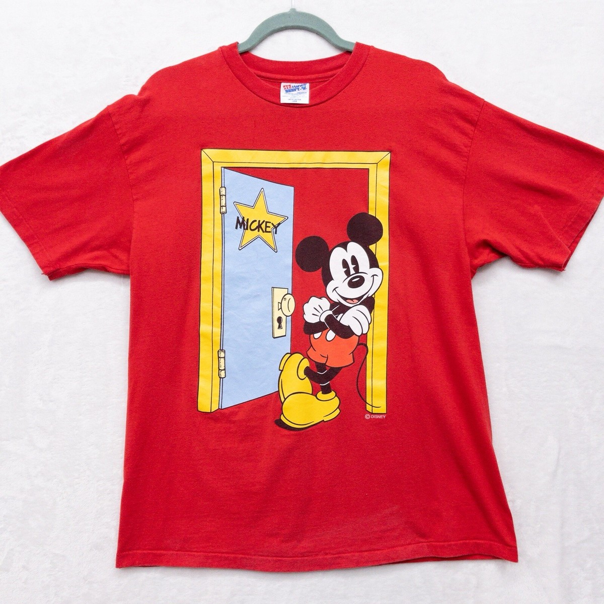 ディズニー tシャツ ミッキー　古着　ビンテージ　アメリカ hanes Vintage Single Stitch Mickey Mouse Tee Hanes Beefy Made In