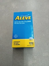 ALEVE Naproxen Sodium Pain Reliever Caplets - 200 Count*Exp:06/25*Free Shipping*