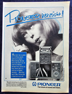 Pioneer X-A 999W, Quartz PLL Synthesizer Tuner Original Advertising from 1986