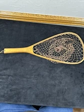 Antique Bentwood No. 10 Neversink Fishing Net Decor Piece 
