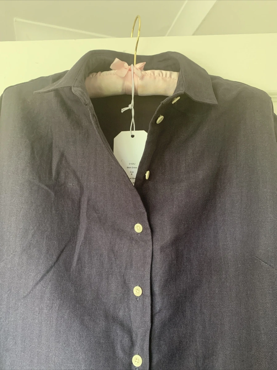 Linen cotton top shirt dress