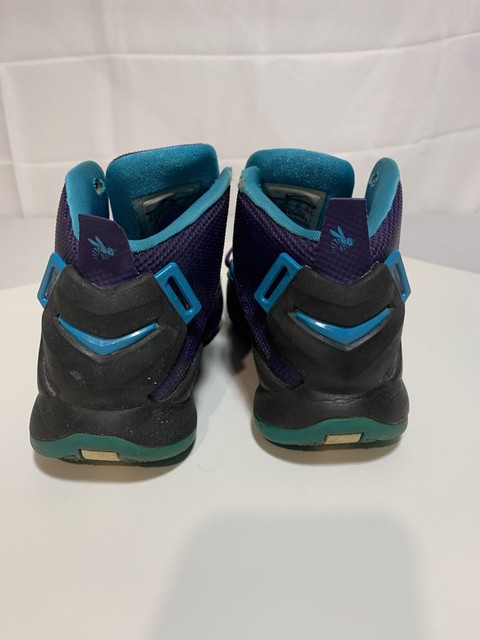Nike 776471-501 Lebron Soldier 9 IX Court Purple Blue Charlotte Hornets Size 6.5 | eBay