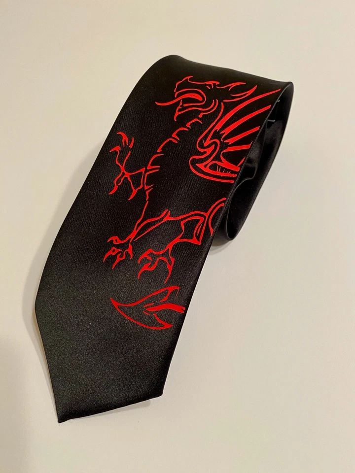 Corbata Dragón Rojo, Genial y Divertida, Nueva, Gran Regalo, Cumpleaños, Bodas Foto 2 de 4