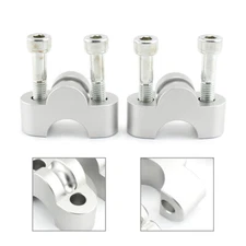 2x Handle Bar Riser Handlebar Mounting Clamp for HONDA CB1100 RS CB1100EX Silver