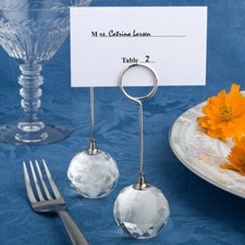 Crystal Ball Place Card Holders and Cards - 50 count Table Reservations Wedding