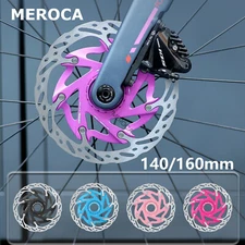 MEROCA Bike Disc Brake Rotors Center Lock 140mm 160mm MTB Road 1.8mm w/ Lockring