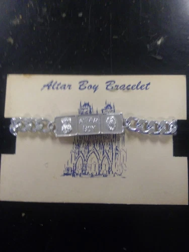 Vintage Altar Boy Bracelet scapular/ miraculous medal