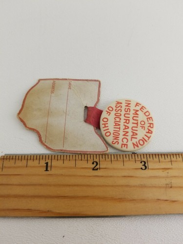 Pin-back Button Federation of Mutual Insurance Associations of Ohio Name Tag - Picture 4 of 4