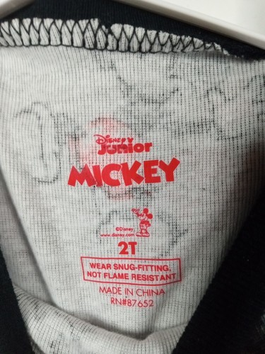 Kids Two-piece Mickey Jr Pajama Set Size 2T Nwt Tub 18 - Picture 8 of 9