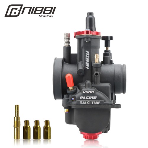 NIBBI Racing Carburetor PWK 28mm w/ Carb Jets For Yamaha DT100 DT125 DT175 DT250 - 第 1/7 張圖片