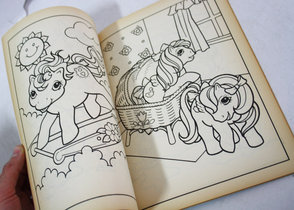 2X ULTRA RARE VINTAGE 1990 MY LITTLE PONY COLORING & ACTIVITY BOOK MLP ...