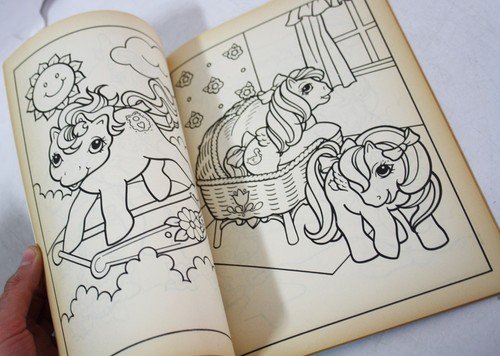 2X ULTRA RARE VINTAGE 1990 MY LITTLE PONY COLORING & ACTIVITY BOOK MLP ...