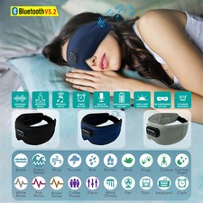 3D Sleep Headphones Silk Eye Mask Bluetooth Headband Sports Music Earphone US