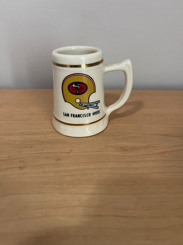 VINTAGE 1981 San Francisco 49ers Super Bowl XVI Stein Style Shot Glass - Foto 1 di 2