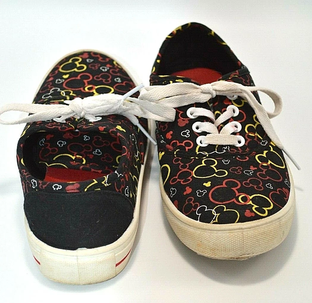 Zapatos vans de top mickey mouse rojos