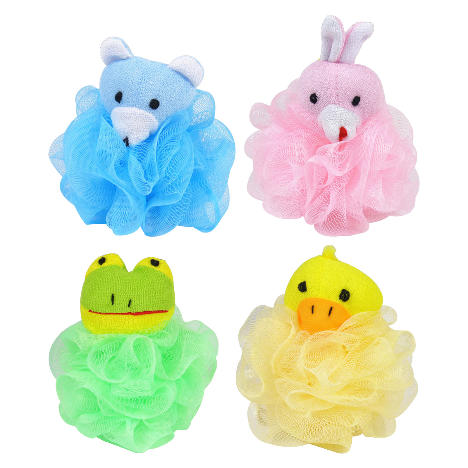 Bath Sponge Ball Durable Animal Design Baby Children Body Cleaning