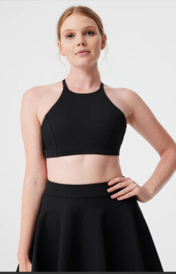 Outdoor Voices Freeform Super Soft Black Strappy Bra Women’s M Hike Yoga  NWT