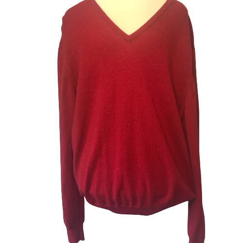 V-Neck 100% Cashmere Sweater Size 